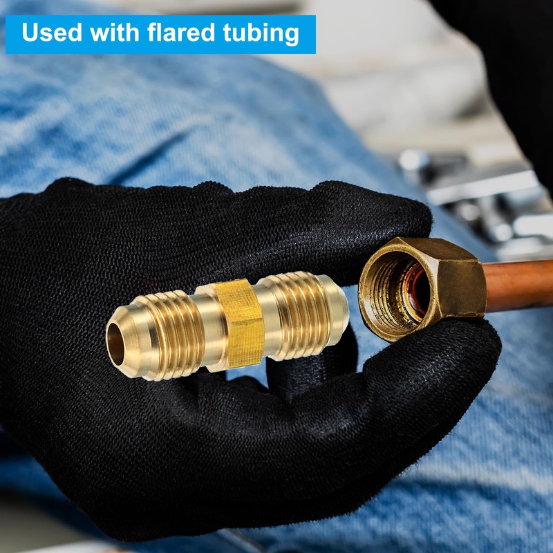 PATIKIL Copper Fitting 9.52mm to 12.7mm Pipe Coupler Reducer Adapter