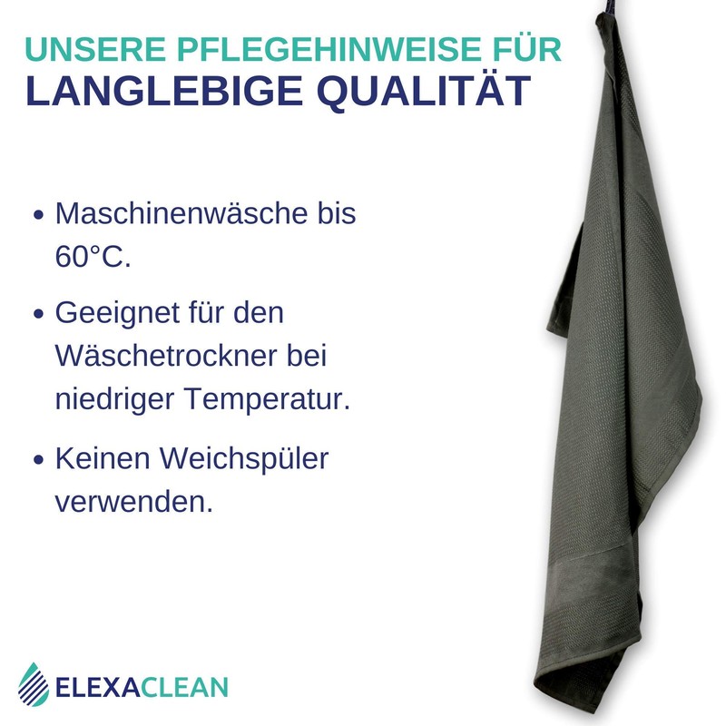 Elexaclean Microfibre Tea Towel Set - 68 x 42 cm