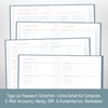 paper&you® Password Book A6+ with A-Z Index "Blue Ginkgo" for