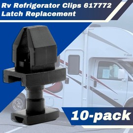 Terixe RV Refrigerator Vent Clips for Norcold 617772 Replacement, Quarter Turn Panel Fastener for Camper Fridge Vent, Perfect Refrigerator Parts & RV Vent Latch for Norcold 10 Pack