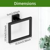 2 Pack Matte Black Hand Towel Holder, Stainless Steel Wall