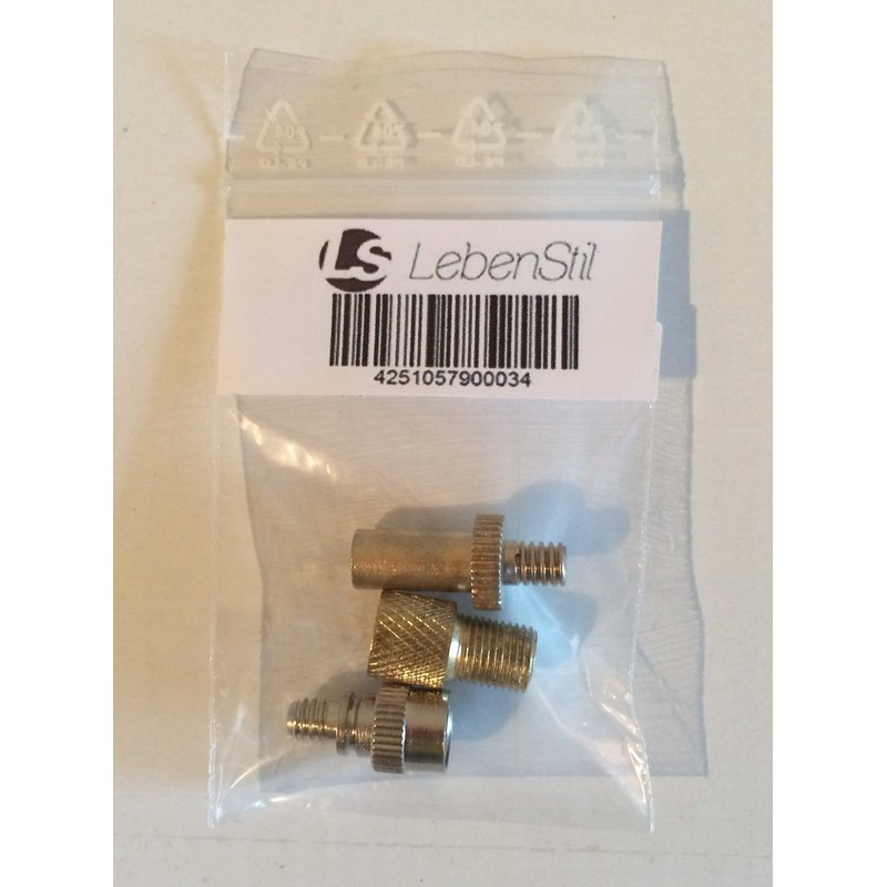 LS Set of 3 Bicycle Valve Sv-Valve Adaptor Adapter AV