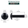 1/4-20 x 1 Stainless Truss Head Machine Screws 25 Pcs,