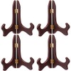 Tatuo 4 Packs 5 Inch Wooden Display Stand Decorative Plate