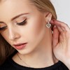 ALEXCRAFT Hoop Earrings Heart Earrings 14K Gold-Plated / Silver 925