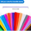 Daover Daover 200 PCS Pipe Cleaners, 10 Multi-Colors Pipe Cleaners