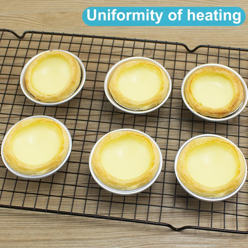 GBACHOOSE 50 Pcs Egg Tart Mould, Thicker Mini Pie Dishes,