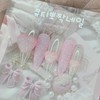 Light pink sugar handmade nail tips - ballerina / 연핑크
