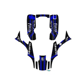 Kalair GFX Graphics Kit for Honda TRX 300EX (1993-2006) Electron Series Blue 16 Mil-ATV UTV Dirt Bike Stickers,Quad Dirtbike Racing Decal Automotive Motocross Accessories no Plastics