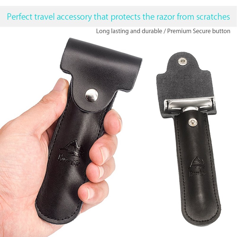 Travel Double Edge Safety Razor, River Lake RZ700 Long Handle