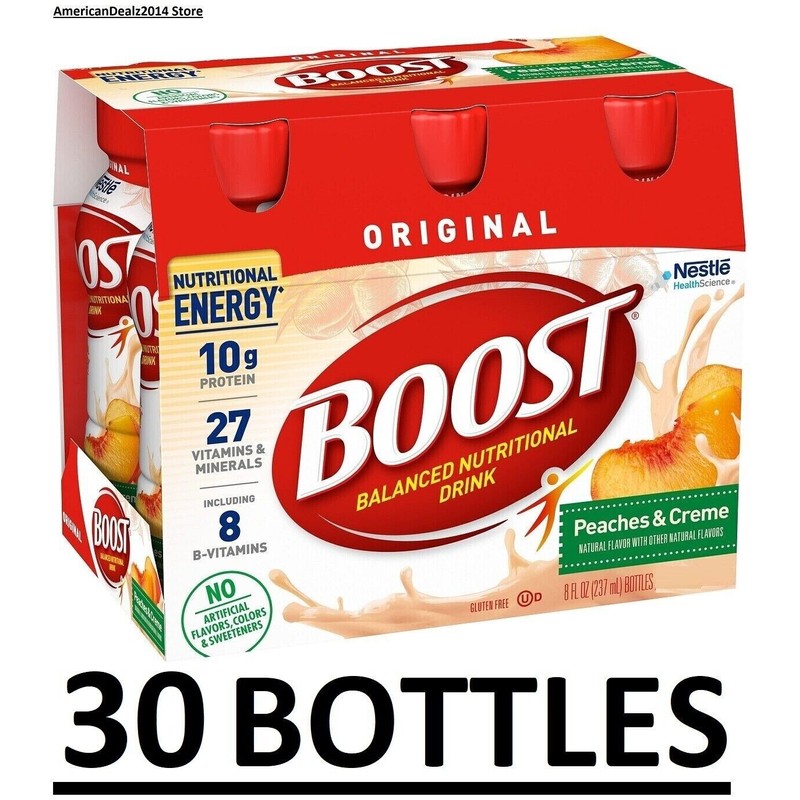 BOOST 30 PACK - BOOST Original Drink, Peaches 🍑 Cream,