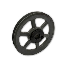 Single Groove 11.25" Cast Iron Electric Motor" H" Pulley/Sheave, Bushing Included, for 5/8" Top Width B/5L/BK/5LK Section V Belt, 1 Groove Pulley (1" Shaft / 1.00 Bore, BK115H)