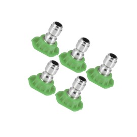 VekAuto 25 Degrees High Pressure Washer Spray Nozzle Tips Quick Connector Green 5 Pcs Auto Accessories