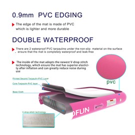 ALIFUN Inflatable Gymnastics Tumble Mat Air Training Track Mat 13ft/16ft/20ft Non Slip for Home/Gym/Yoga Pink 10ft 8In Thick