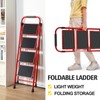 KINGRACK Folding Step Ladder 4 Steps Stool,Heavy-Duty Sturdy Safety Steel