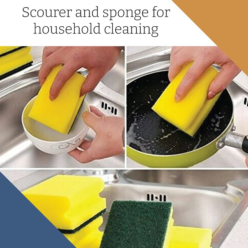 STERLING PRODUCTS Absorbent Kitchen Dishes Washing Up Sponges, Foam, Standard,