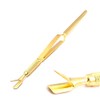 OdontoMed2011 Gold Multi Function Cuticle Pusher Tweezer 7'' Acrylic Nail