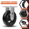 CWfutureparts Caster Wheels 6" x 2" Heavy Duty Industrial Casters,Rubber