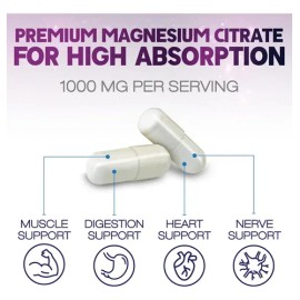 Health Nutrition Cápsulas Citrato Magnesio 1000