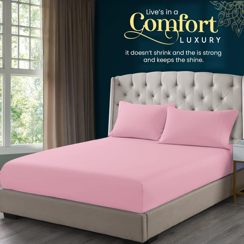 Sunshine Comforts Microfiber Fitted Sheets Super King Size Breathable, Anti
