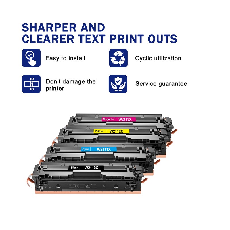 T2TONER 206X High Yield Toner Cartridges 4 Pack (with Chip)