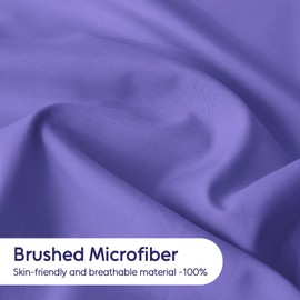 LONAVA King Sheet Set 4 Pieces,Plum Ultra Soft & Breathable Microbifer Sheets, 1600 Thread Count Hotel Luxury Oeko-Tex Bed Sheets, 14-16 Inch Deep Pocket Durable Wrinkle Free Sheets