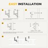 BougeRV Side Mount Trailer Ladder Rack, 4 Racks Heavy Duty