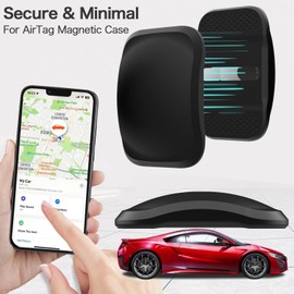 Trazzic 1 Pack Magnetic Silicone for AirTag 2nd&1st Gen Case, Powerful Magnet and Adhesive Sticker for Air Tag Holder with 2Pcs Spare Metal Sheet with Stickers, for Cars, Trailers and More,Starlight