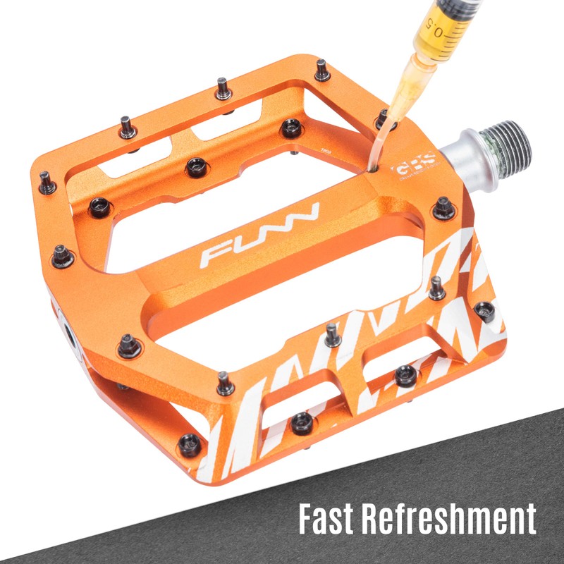 Funn Funndamental Flat Pedals - Wide Platform Bicycle Pedals for