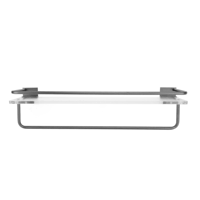 30cm Shower Caddy Wall Mount Organizer with Towel Hanger Easy