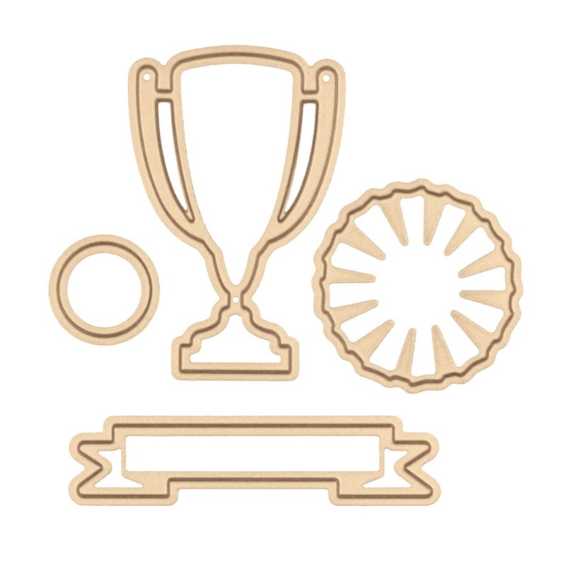 Spellbinders D-Lites Trophy Etched Dies, Brown