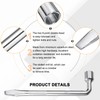 sourcing map Car Spare Tire Lug Wrench 22mm Carbon Steel