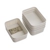 BINO | Woven Plastic Basket | XS (Natural), 5-Pack |