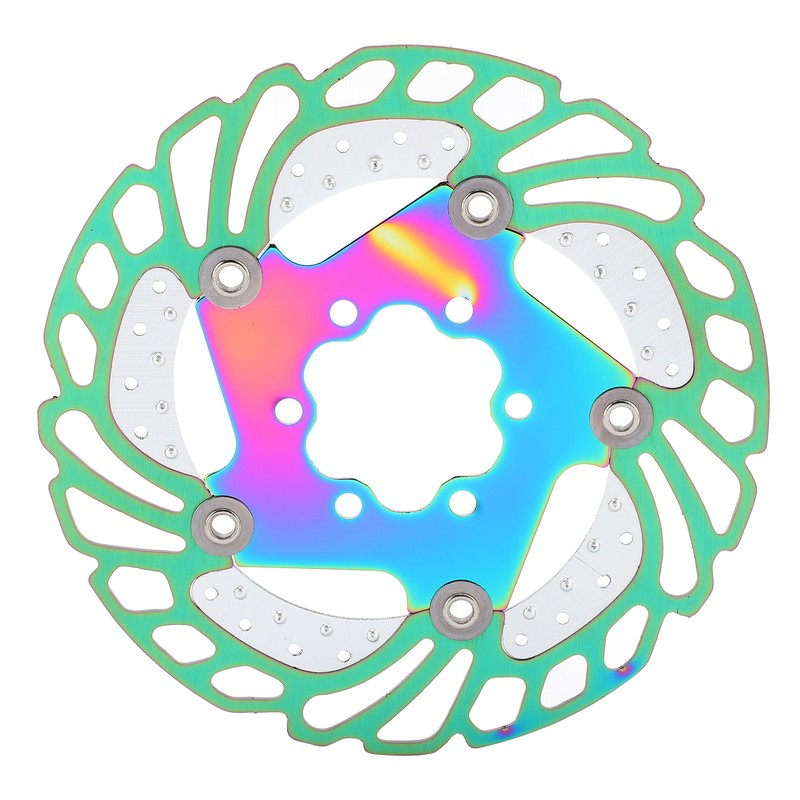 Mountain Bike TitaniumPlated Cooling Disc Brake Rotor 6 Nails Cycling