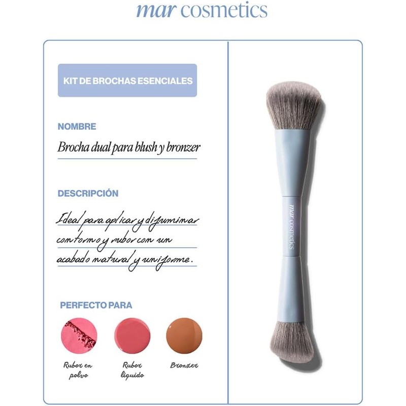 Mar Cosmetics Set de 4 Brochas 2 en 1