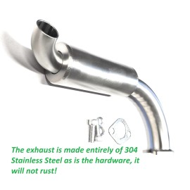 andrei-x Stainless Exhaust Muffler for mud motor: Honda GX160, 200, Preator 212, 224
