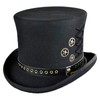 Different Touch 100% Wool Felt STEAMPUNK 6" Tall Top Hats