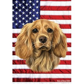 Cocker Spaniel Buff - Best of Breed All-American III House Flag
