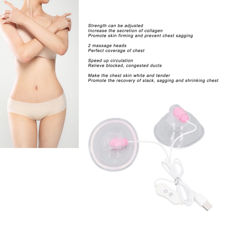 Electric Chest Massager Vibration Adjust Strength Promote Circulation Chest Massage