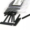 20 Opaque Jet Black Czech Glass 1 inch (25mm) Long Bugle Tube Loose Fringe Beads