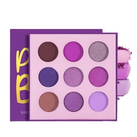 【INS Popular Topic】 9-Color Eyeshadow Palette Matte Glitter Eyeshadow Palette Smoky Eyeshadow Palette Brown, Purple, Rose Pink, Green High Pigmentation Long-lasting Natural Makeup Stage Makeup Cosplay