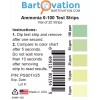 Bartovation Ammonia Test Strips 0-100 ppm [Vial of 25 Strips]