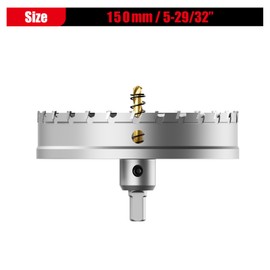 GSTK Upgraded Heavy Duty Carbide Hole Saw 150mm|5-29/32",Metal Steel Hole Saw Drill Bit,TCT Hole Cutter-Alloy Hardness Upgraded, Life Upgraded, Ideal for Stainless Steel, mild Steel, Iron, Copper,etc