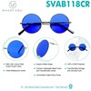 ShadyVEU 80s Retro Round Colorful Tint Sunglasses Circle Style Groovy
