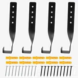 TRUCFUSION Chainsaw Holder Wall Mount, Chainsaw Hanger Storage Rack Hook, Weed Eater/String Trimmer Hanger, Backpack Blower Rack Hook for Garage Wall 4PCS