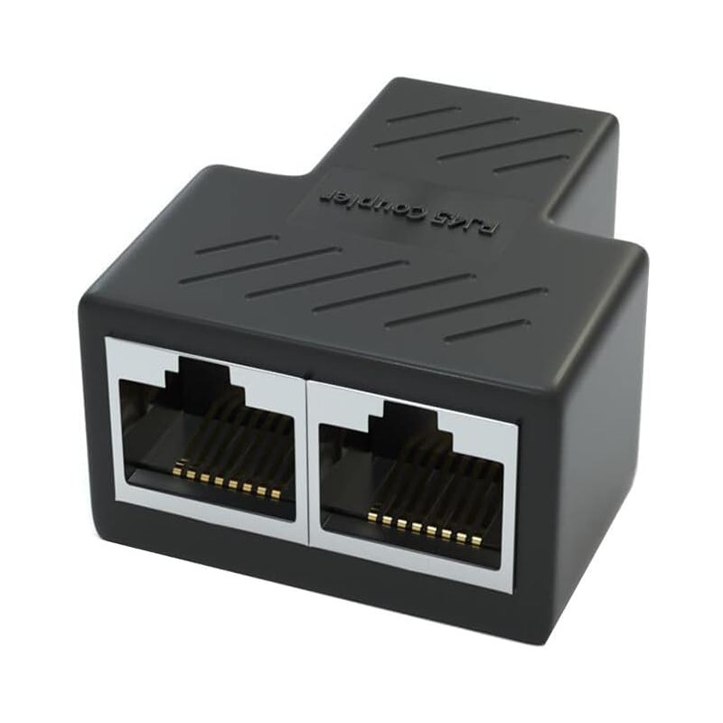 BUBUCAM 2 Pack RJ45 Splitter Coupler Adapter Network LAN ETHERNET