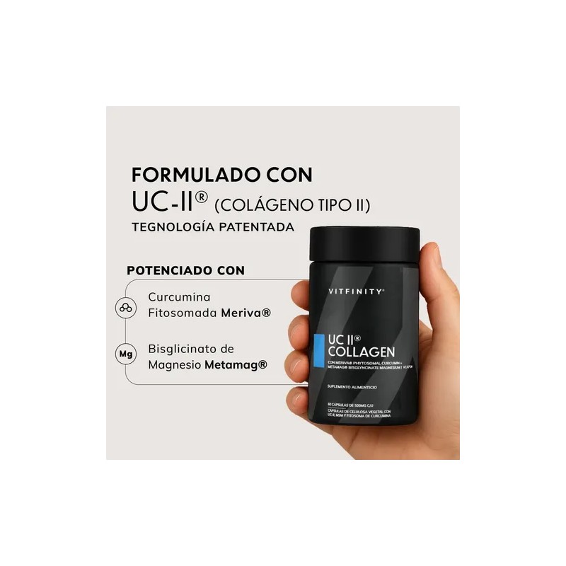Vitfinity Collagen Fórmula Colágeno Tipo Curcumina Meriva Magnesio Metamag Liberación