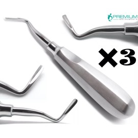 PREMIUM INSTRUMENTS 3× Dental Extraction Root Elevators Apical Right Elevators No.303 Instruments