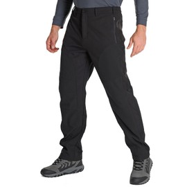 Aptint Mens Hiking Snow Pants Skiing Winter Fleece Lined Water Repellent Softshell Pants Outdoor Camping Walking Fishing(6089,Black,34)