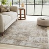 PureCozy Machine Washable Area Rug 4x6 Beige Grey Living Room